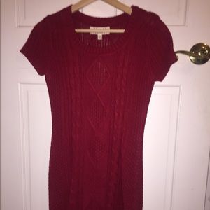 KIDS red knitted sweater dress